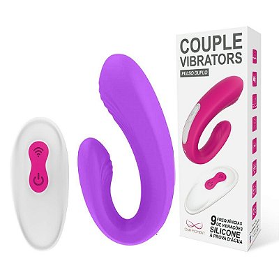 OUR MOMENT FELIZ 1 - Vibrador Casal Recarregável com Controle Remoto 9 Modos De Vibrações  9,5 X 3 Cm | Cor: Roxo