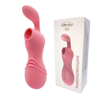 Vibrador Estimulador Clítoris Sucção Recarregável Feito Silicone 12 Modos Vibrações Rosa