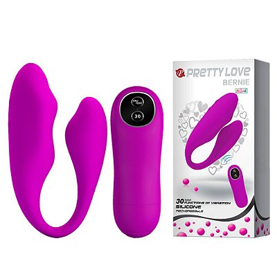 Vibrador para Casais E Controle Remoto Sem Fio - PRETTY LOVE BERNIE