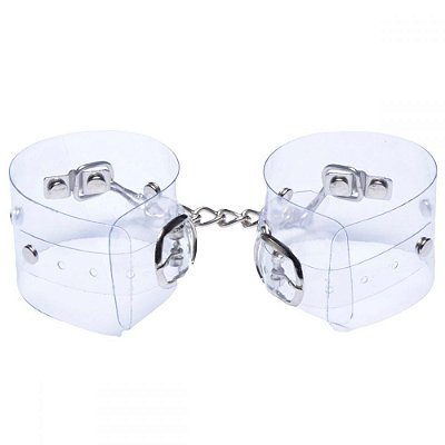 Algemas Bracelete Transparente com Corrente BDSM - Dominatrixxx