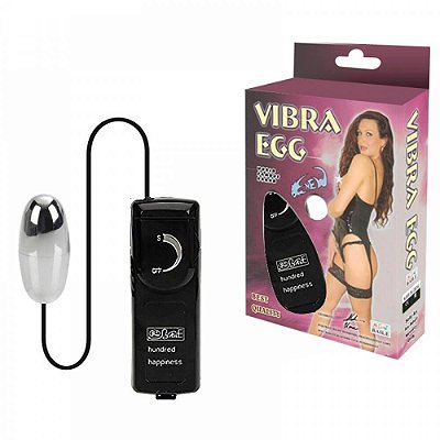 Cápsula Vibratória com Vibração Multivelocidade e Controle com Fio - VIBRA EGG