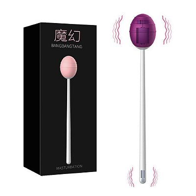 Bolinha de Pompoarismo Dupla Estimulação Recarregável Feito Silicone Soft Touch 10 Modos Vibração | Cor: Roxo