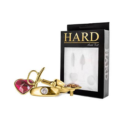 KIT LUXO PLUG ANAL PEQUENO COM 4 BASES DIFERENTES HARD