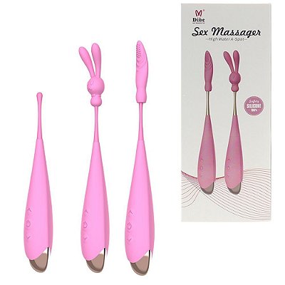 Cápsula Vibratória Recarregável com 2 Cabeças em Silicone Soft Touch 7 Modos de Vibração Maria Sex Massager - Dibe