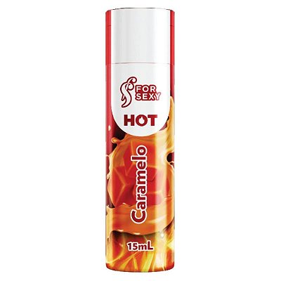 Gel Para Massagem Comestível Sensação HOT Caramelo 15mL - FOR SEXY