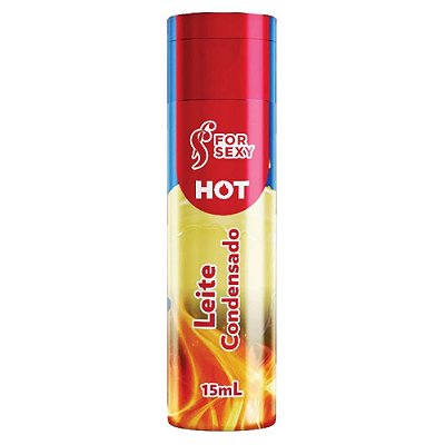 Gel Para Massagem Comestível Sensação HOT 15mL Leite Condensado - FOR SEXY