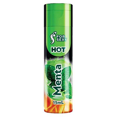 FOR SEXY - Gel Para Massagem Comestível Sensação HOT 15mL  Sabor Menta