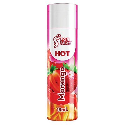 Gel Massagem Comestivel Sensação Hot Morango beijável - For Sexy