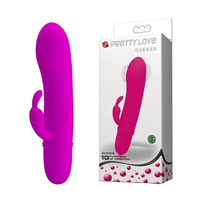 Vibrador Em Soft Touch Com Estimulador De Clitóris - Pretty Love Caesar