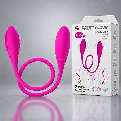 Vibrador Casal Duplo Flexível – Pretty Love Snaky Vibe – 7 Modos de Vibração