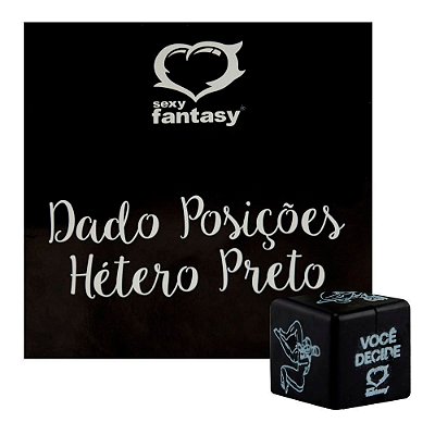 Dado de Posições Hétero Preto Unitário - Sexy Fantasy