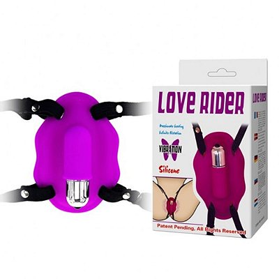 Cinta com Estimulador Clitoriano em Silicone com Cápsula Vibratória - 10 X 6,5 CM | LOVE RIDER