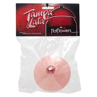 HOT FLOWERS - Tampa Lata em Formato de Seios com Biquinho para Beber