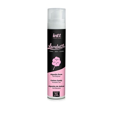 Gel Excitante Beijável Lubrificante e Esquenta Sabor Algodão Doce Lambuze 50 g - Intt