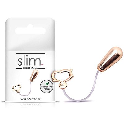 Cone Vaginal  Metal Ouro Rose 45g Linha Slim Pompoarismo - Sexy Fantasy