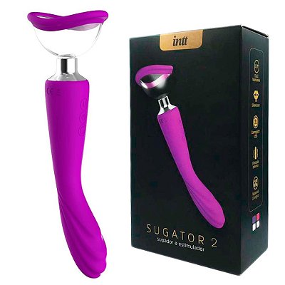 SUGATOR 2 INTT TOYS - Vibrador Ponto G e Sugator de Clítoris e Mamilos com 7 Modos de Vibrações e 3 Intensidades