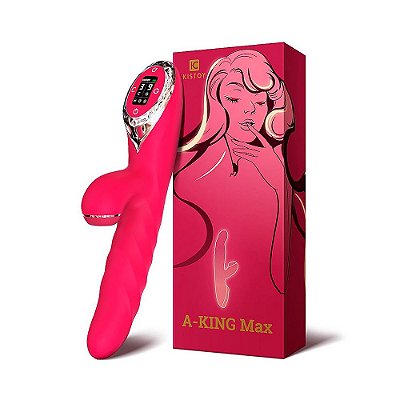 Vibrador Ponto G E Estimulador de Clitóris Rotativo - Kisstoy A-King Max