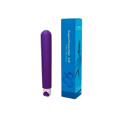 Heart G-Spot - Vibrador Personal Com Toque Aveludado 13,5 X 3 Cm | Cor: Roxo