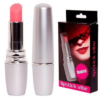 Vibrador Em Formato De Batom Super Potente Cromado - LIPSTICK VIBE