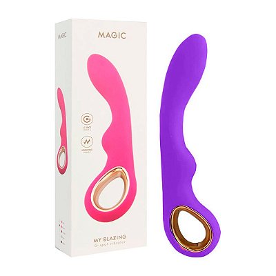 Vibrador Ponto G Com 10 Modos De Vibração 5 Velocidades Roxo - Lealso Magic My Blazing