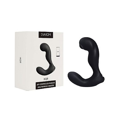 SVAKOM IKER - Massageador de Próstata Com 7 Modos De Vibração E Controle Por Aplicativo - 13,4 X 3,6 Cm