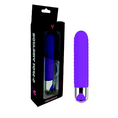 Vibrator G-Spot - Vibrador Personal Em Silicone Com Relevo E 12 Modos De Vibração 13 X 2,5 Cm | Cor: Roxo