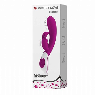 Vibrador Ponto G E Clitóris Rabbit Com 12 Modos De Vibração - Pretty Love Harlan