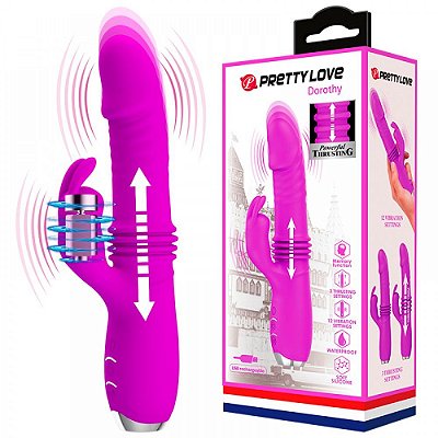 PRETTY LOVE DOROTHY - Vibrador Estimulador de Ponto G e Clitóris Recarregável 12 Vibração e 3 Velocidades de Vai e Vem