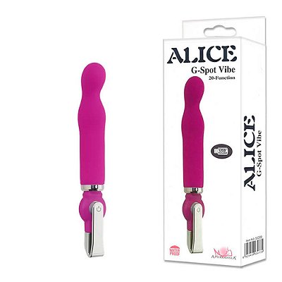 Vibrador Ponto G Recarregável com 20 Modos de Vibração Rosa - Alice G-Spot Vibe