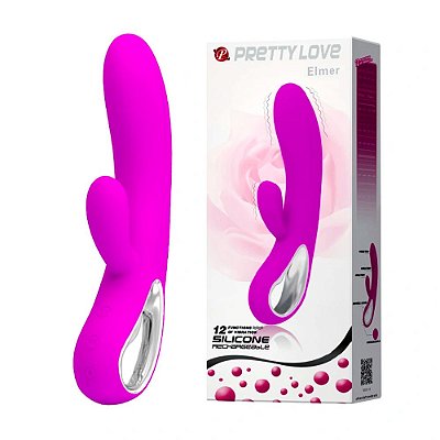 Vibrador Estimulador de Clitóris e Ponto G 12 Modos Vibração - Pretty Love Elmer