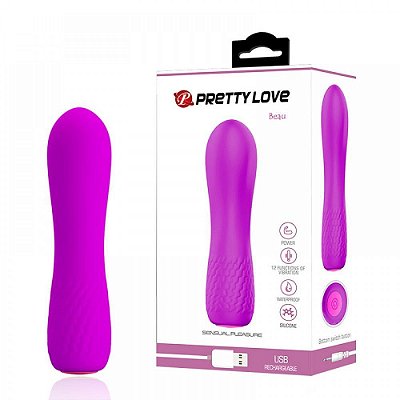 Pretty Love Beau - Vibrador Estimulador de Ponto G Recarregável com 12 Modos de Vibração - 11,8 x 3 cm