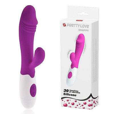 Vibrador Ponto G e Clitóris com 30 Modos de Vibração Roxo - Pretty Love Snappy