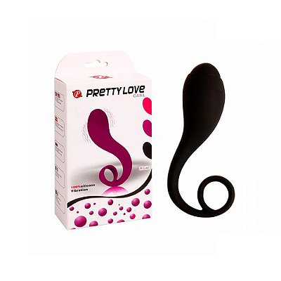 PRETTY LOVE CARL - Plug Anal Em Soft Touch Com Vibração Única - 9,5 X 2,7 CM | Cor: Preto