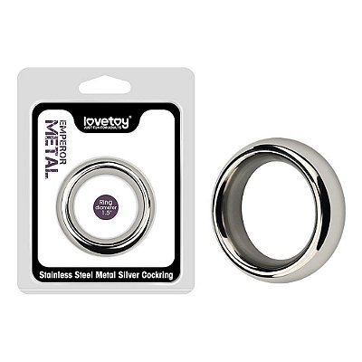 Anel Peniano em Aço Inoxidável 3,8 cm Emperor Metal 1.5'' - Lovetoy