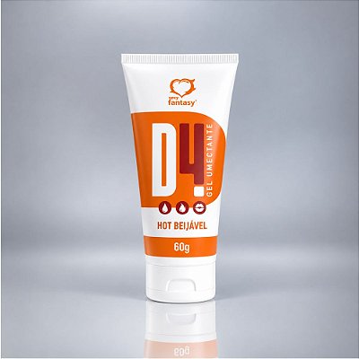 Gel Lubrificante Íntimo Beijável Efeito Hot 60g – Aqua Gel D4 Sexy Fantasy