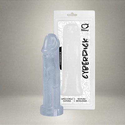 Capa Peniana Incolor Em Cyberskin 19 x 5 Cm - Sexy Fantasy