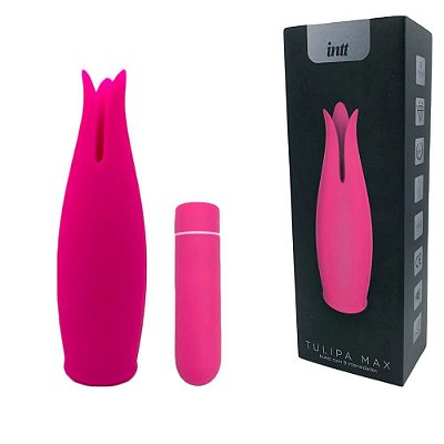 Bullet Massageador de Clítoris e Mamilos com Capa em Silicone, Recarregável e 9 Potentes modos de Vibrações - 12 X 3 CM