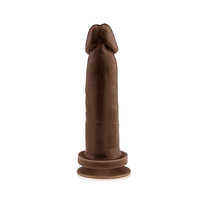 Pênis Realístico Com Glande Definida E Ventosa - Cor: Chocolate | 17 x 4 CM