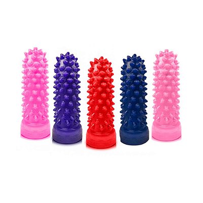 SEXY FANTASY - Capa Estimuladora de Clitoris para Dedo Feita de Silicone com Textura Massageadoras - 8 X 3 CM