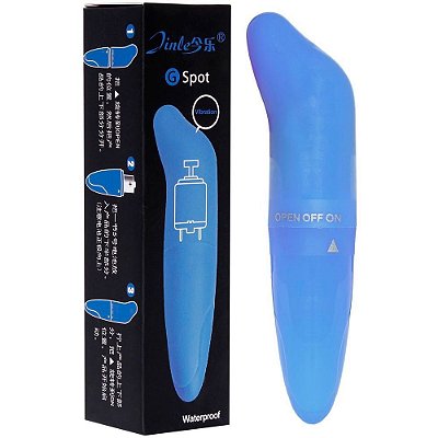 Youvibe - Mini Vibrador com Ponta Estimulador o Ponto G Liso Única Vibração | Cor: Azul