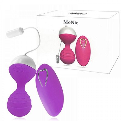 MoNie - Cápsula Vibratória Em Silicone Com 10 Modos De Vibrações E Controle Remoto Sem Fio - 8 X 3,6 Cm | Cor: Roxo