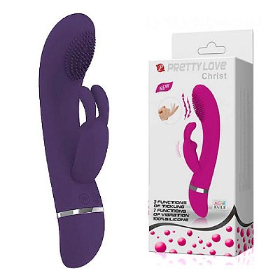 Vibrador Ponto G e Clitóris com 7 Modos de Vibração Roxo - Pretty Love Christ