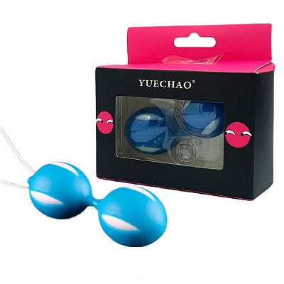 Pesos para Pompoarismo com Peso que Vibra sem Bateria em Silicone - Cor: Azul | Youvibe