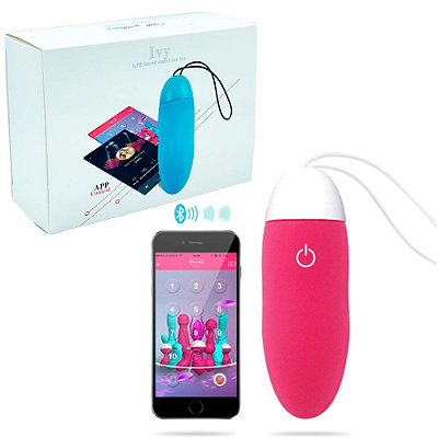 Ivy Man Nou - Cápsula Vibratória Recarregável com 10 Modos de Vibrações em Silicone e Controle via Aplicativo Cor: Rosa
