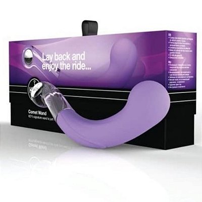 Estimulador De Ponto G Em Vidro Com Silicone Roxo - Key Comet Wand