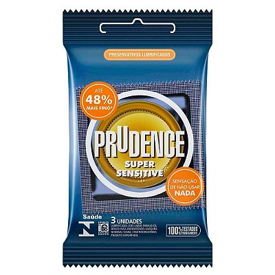 PRUDENCE SUPER SENSITIVE - Preservativo Extra Fino que Traz A Sensação de Usar Nada