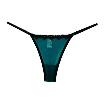 Calcinha Fio Dental Em Tule Com Detalhe Em Guippir Chora - Lingerie Sensualle