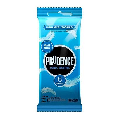 PRUDENCE ULTRA SENSÍVEL - Preservativo Extra Fino - 6 UNIDADES