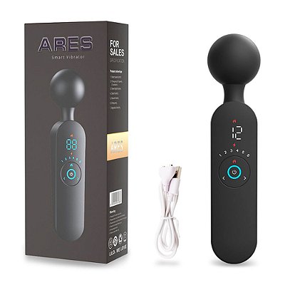 Massageador Varinha Mágica Recarregável e Aquecimento - Ares Me Ame