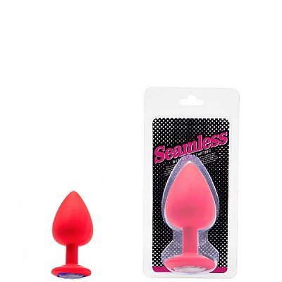 Plug Anal Médio Em Silicone Com Detalhe de Joia - SEAMLESS BUTT PLUG STARTING